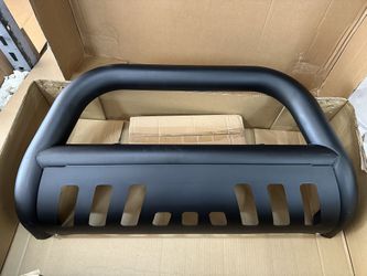 New 2011 - 2017 Jeep Grand Cherokee Matte Black Bumper Bull Bar Grill Guard With Skid Plate - Part # ARM-FZW-992