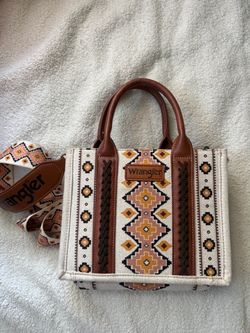 Wrangler Aztec Canvas Tote Bag