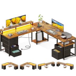 Brown 66 Inch Desk Or 113 Inch Desk