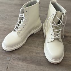 doc martens white combat boots 