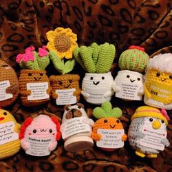 Positive Emotional Crotchet Plush $15 Each 