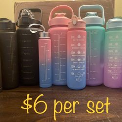 Bottel Water Set 3 Pcs For 6$