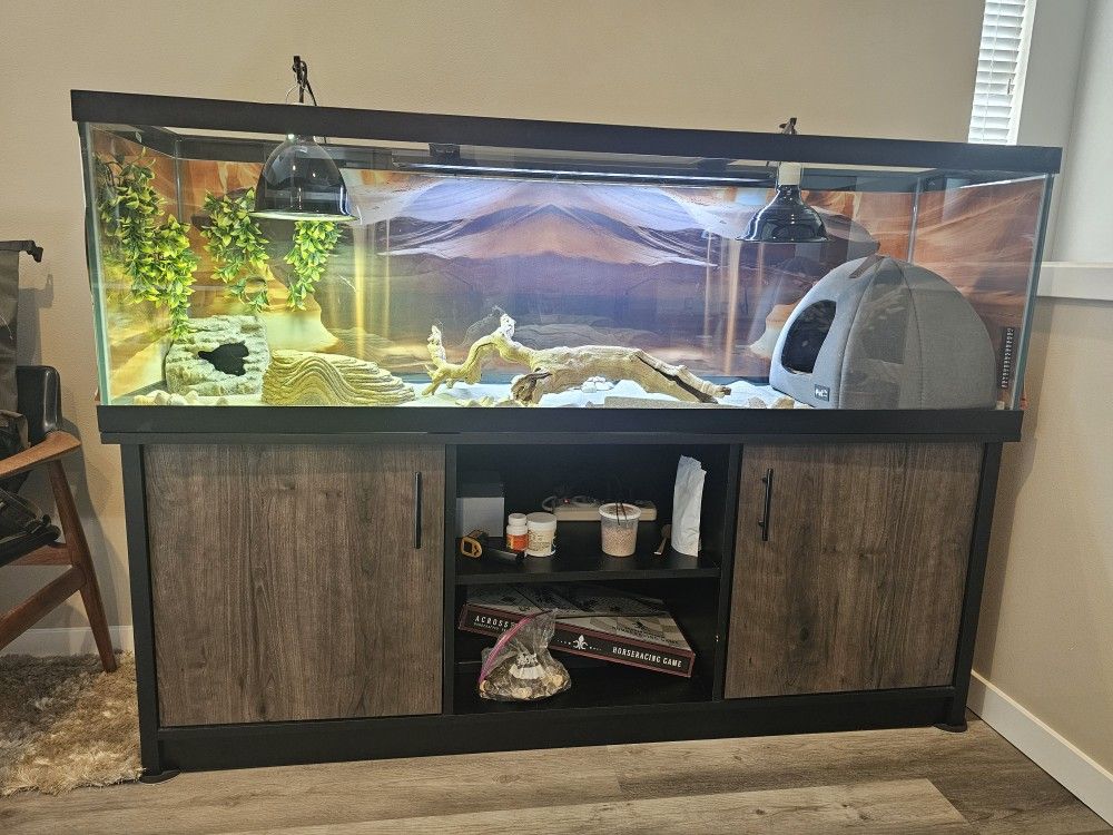 Aqueon 125 Galling Fish Aquarium Tank Or Lizard Terrarium Enclosure