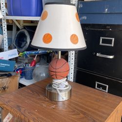 Side Lamp  Basketball Swivels 17 Inch Tall   $15