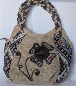 Hippie Style Linen Purse/ Bag