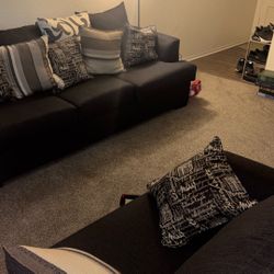 Dark Blue Couches 2SET - 