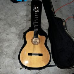 Classical Acoustic/Electric Guitar With Hard Case