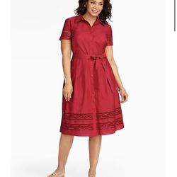 Elegant Eyelet Shirtdress