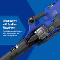 Kobalt 80-volt 700-CFM 180-MPH Battery Handheld Leaf Blower Battery Not Included