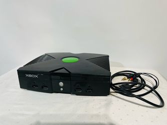 Original Microsoft Xbox Console Tested AV Cable Disc Tray Repair Needed - Parts!