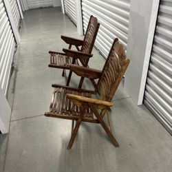 Teak Lounge Folding Chairs