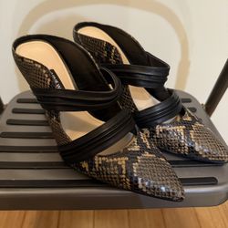 Nine West Black and Brown Snake Print Women's 4” Heels - 7.5