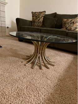 Glass coffee table