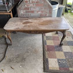 Solid Oak Table. $50 Obo Has Drawer. Really Nice