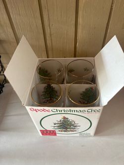 Spode Christmas Tree Wine Glasses Set of 8