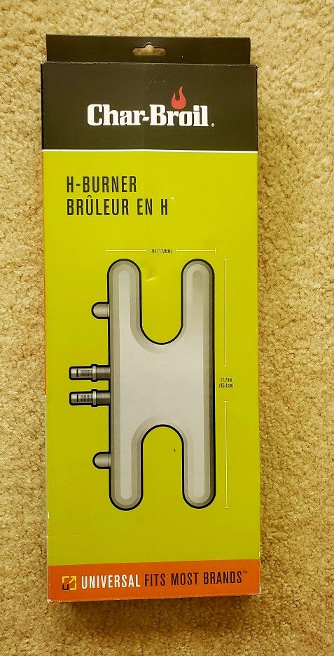 CHAR-BROIL UNIVERSAL FIT H BURNER REPLACEMENT FOR GAS BBQ GRILLS