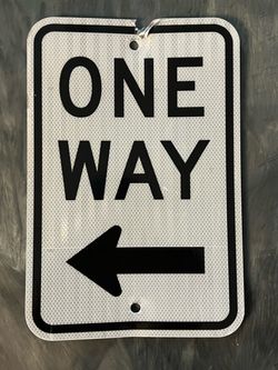 Metal One Way Street Road Sign