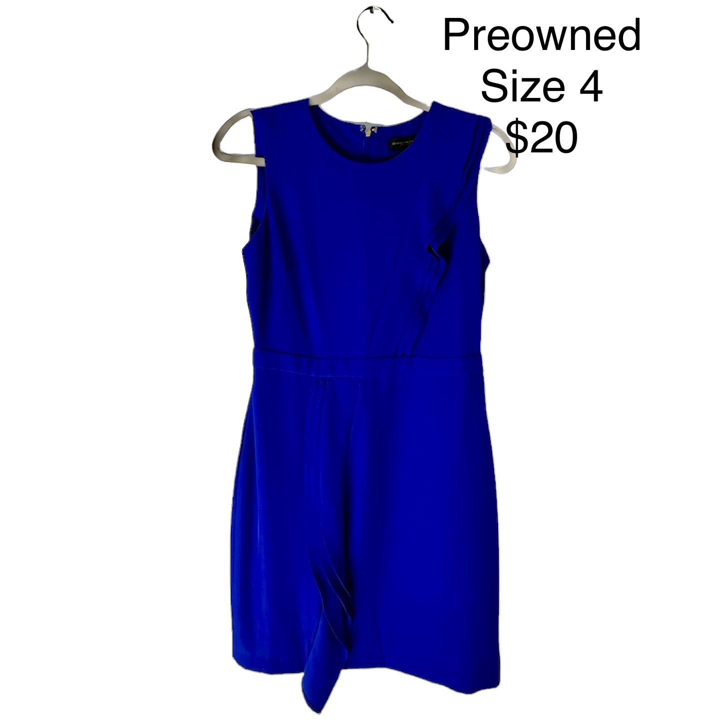 Donna Karan Royal Blue Sapphire Sleeveless Short Dress Size 4