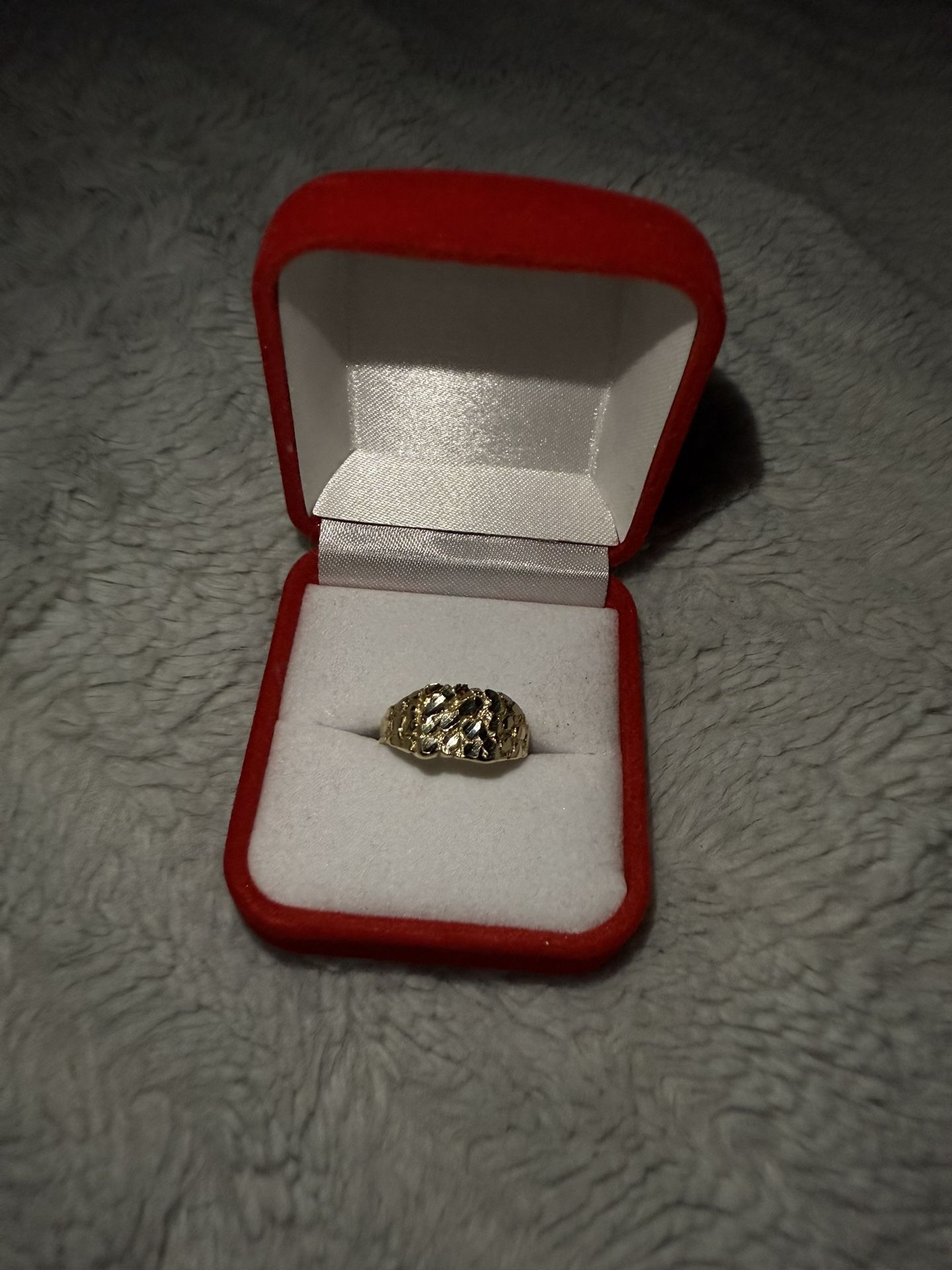 Real 10k Gold Nugget Ring For Sale 