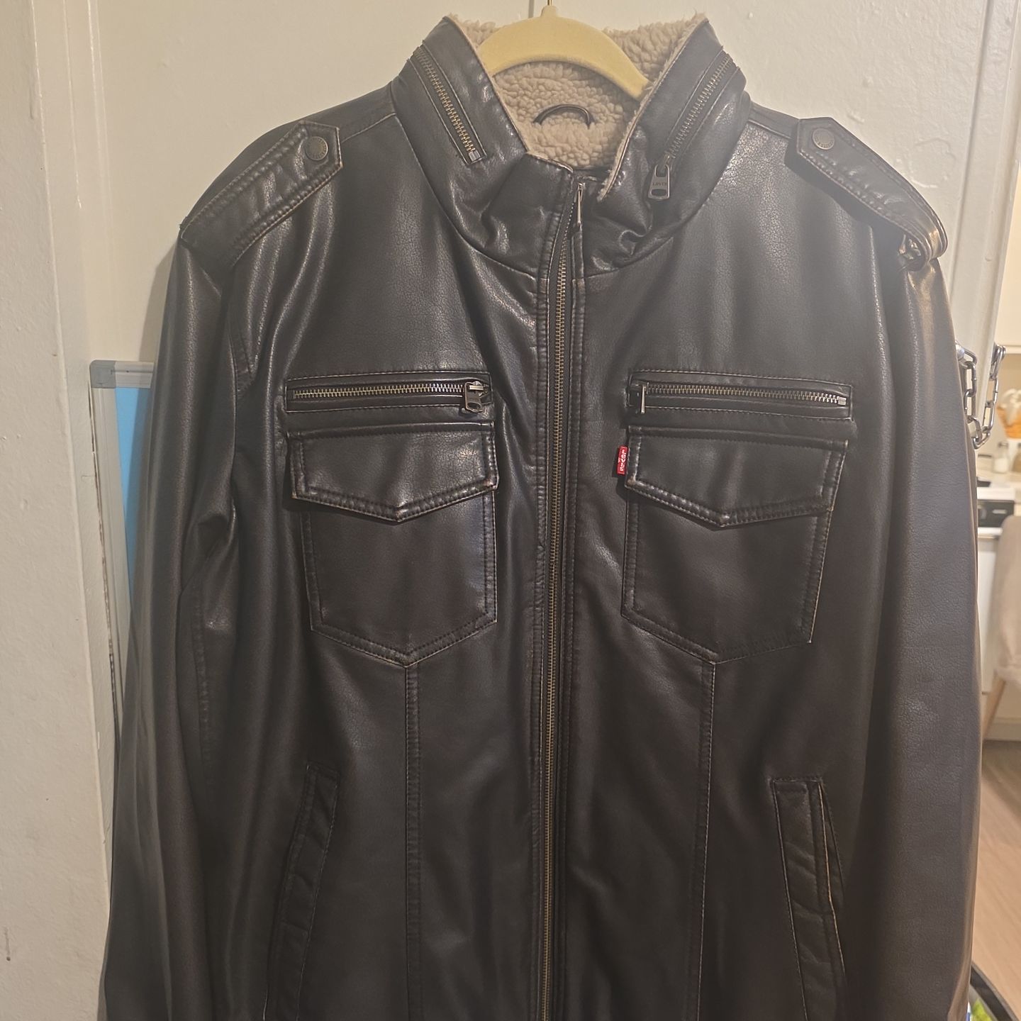 Levi's bomber jacket brown leather