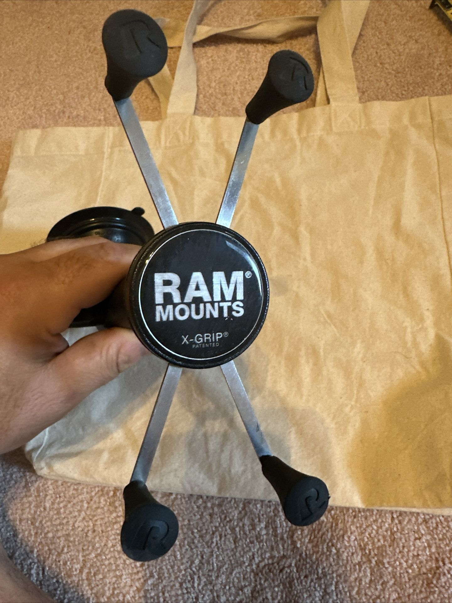 RAM X-Grip Suction Cup Long Arm Mount - Fits Lager Plus Size Phones