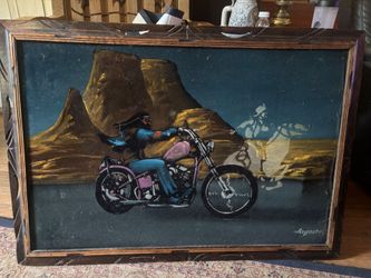 Vintage Ghostrider David Mann silk art