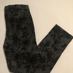 Black Velvet Accent Dress Slacks 