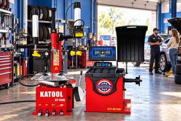 KT-T830 & KT-B750 Heavy Duty Tire Changer and Wheel Balancer Combo for Cars SUVs and Light Trucks