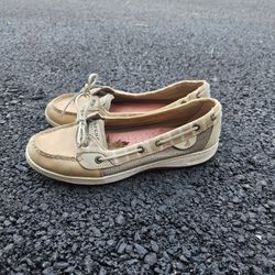 Sperry Top-Sider Boat Shoes Women’s 10 Tan Leather Loafers