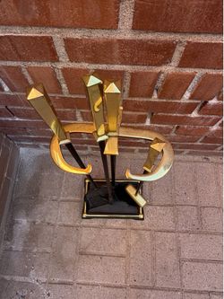 Vintage Mid-Century Modern Portland Willamette Fireplace Tool Set