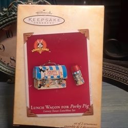 Hallmark Keepsake ornament Looney Tunes Lunch wagon for Porky pig Christmas ornaments set New 2004 $10