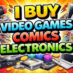 Buying Games, Comics, Electronics.