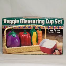 Vintage J.S.N.Y. Veggie Measuring Cups New Old Stock Please See Pictures 80s-90s