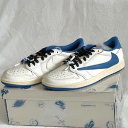 Fragment Design x Travis Scott x Air Jordan 1 Retro Low OG SP ‘Sail Military Blue’