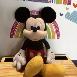 DISNE MICKEY MOUSE 12 INCH PLUSH TO TOP OF HEAD - New No Tag