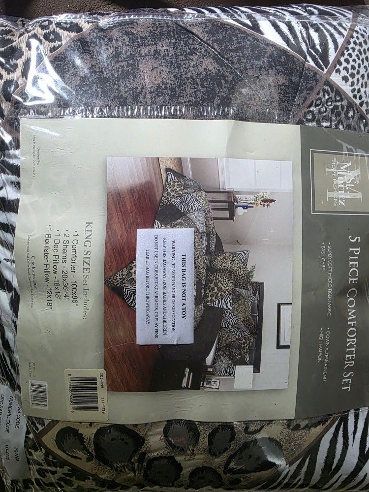 New King 5 Piece Comforter Set