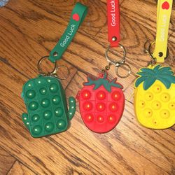 Fidget Popper Keychain Mini Purse