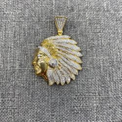 Charm 10k Yellow With Diamonds Indian tribe