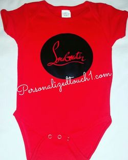 Louboutin inspired baby onesie 12-18 months