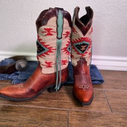 Laredo Western Boots – Brown Leather Cowboy Boots, Classic Vintage Style