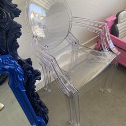 Set Of 2 Acrylic Dining Chairs 