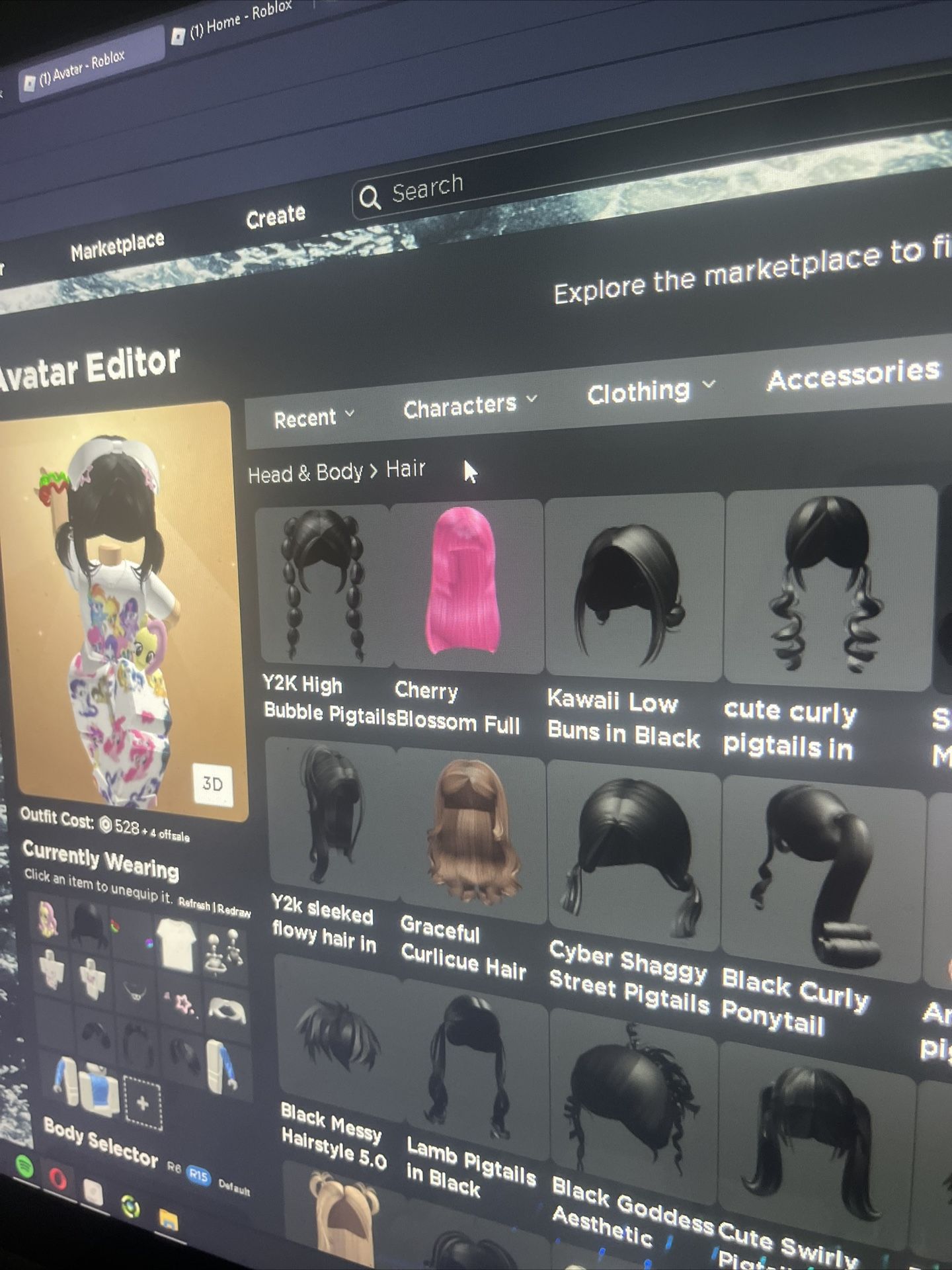 Black Messy Hairstyle - Roblox