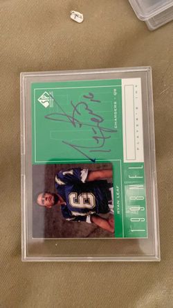 1998 SP Authentic Ryan Leaf Signed Football Card
