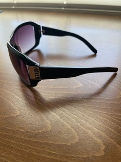 Hoven Black Sunglasses with Purple Gradient Lenses