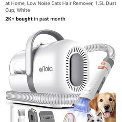 Afloia 6-in-1 Dog Grooming Kit, Pet Grooming Vacuum for Shedding, Dog Hair Vacuum with Clipper Nail Trimmer Grinder, Pet Brush Groomer at Home, Low No
