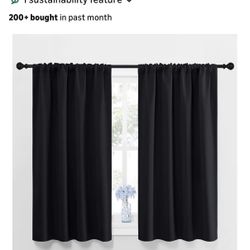 Black Out Curtains - Set Of 2 - Measurements In Photos 