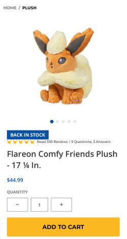 Pokemon center exclusive Flareon Plush