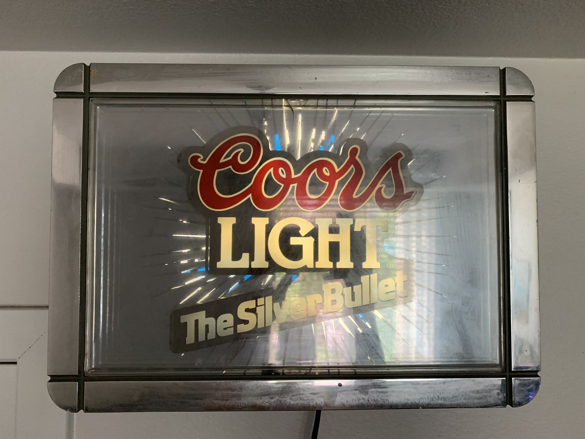 Vintage COORS LIGHT the Sliver Bullet neon Sign