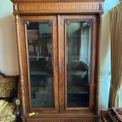 Antique mahogany bookcase 8ft tall