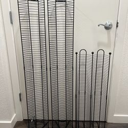 Vintage Wrought Iron Wire CD Tower Rack Stand – 96 & 65 Disc Capacity